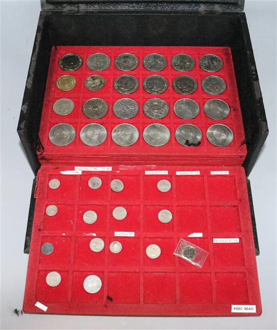 Collection mostly modern UK and commonwealth coins, some in sterling silver